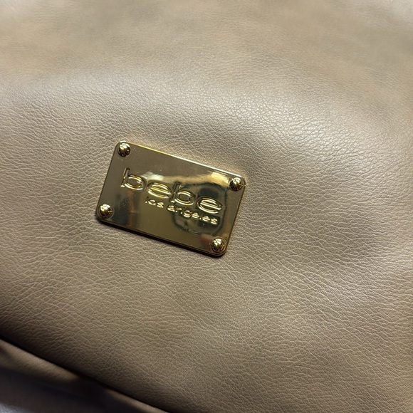 Bebe Los Angeles Gold Chain Satchel Should Bag - Picture 7 of 16